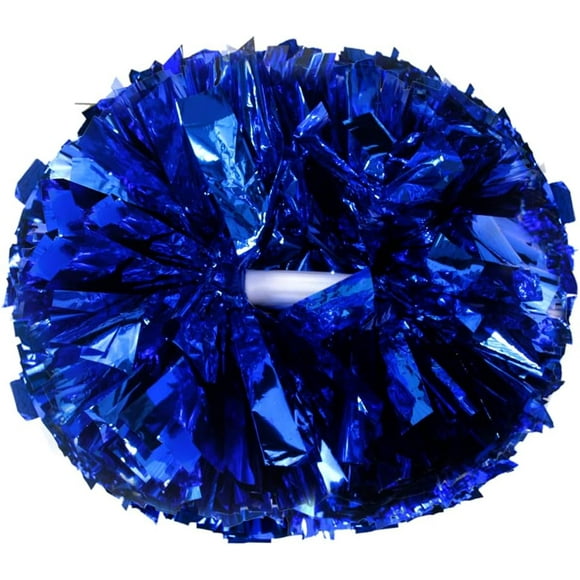 2PCS/6PCS Metallic Pom Poms Cheerleading with Baton Handle Cheer Pompoms for Kids Adults Team Sports Spirit Party Cheering