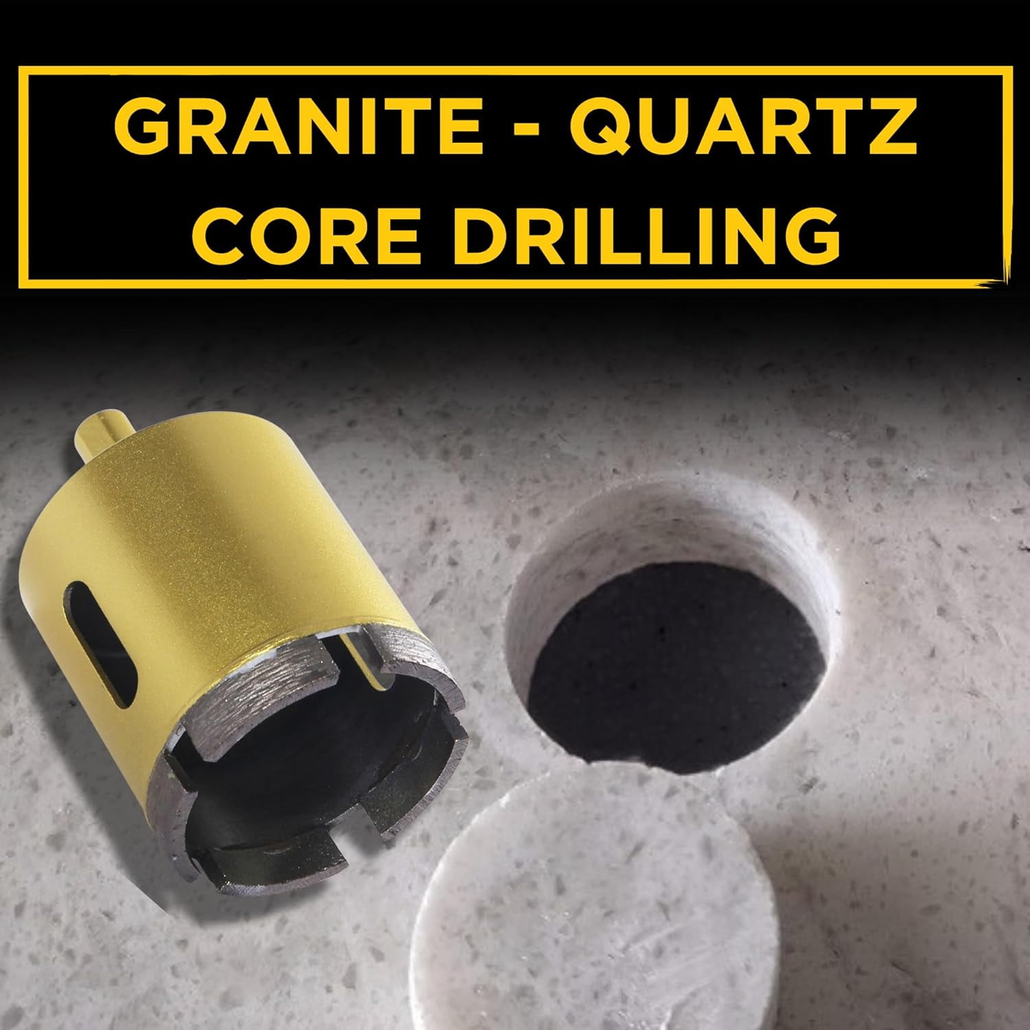 DRILAX Diamond Hole Saw Masonry Core Drill Bit Heavy Duty for Brick Cinder Block 3/8 inch Standard Shank 1 Piece 1-1/4 inch