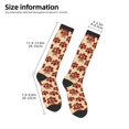 thumbnail image 2 of Gaeub Thanksgiving Sketch Turkey Printed Design Socks Stretchy High Tube Socks for Men Women Teens , Softball Soccer Socks for Hiking, Sport, 2 of 6