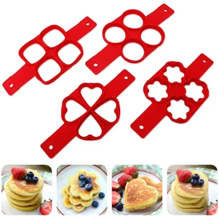 

Pancake mold non-stick silicone egg ring pancake mold reusable leak-proof pancake mold silicone non-stick egg mold pancake machine silicone leak-proof ring mold