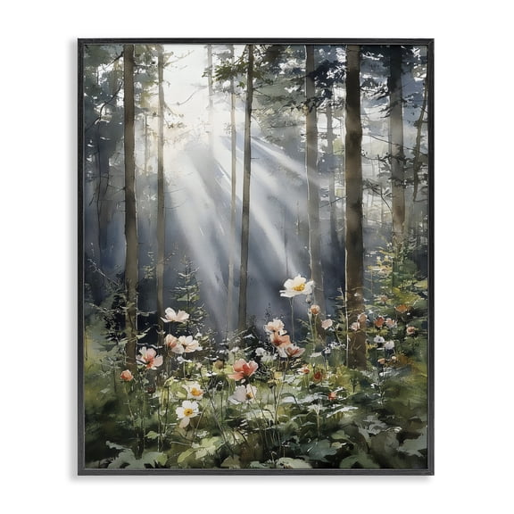 Stupell Industries Farmhouse Sunlit Woods In Morning Black Framed Giclee Art, 11 x 14, by Franklyn Gregory