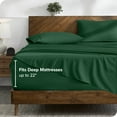 thumbnail image 4 of Bare Home 22" Extra Deep Pocket Sheet Set - Premium 1800 Collection - Ultra-Soft - Queen, Forest Green, 4 of 9