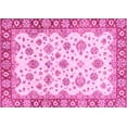 thumbnail image 1 of Ahgly Company Indoor Rectangle Abstract Pink Modern Area Rugs, 2' x 4', 1 of 4