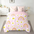thumbnail image 2 of Homewish Kawaii Floral Daisy 7-Piece Twin Bedding Sets For Preppy Children Kids,Cartoon Gradient Rainbow Bedding Comforter Set,Dreamy Princess Breathable Sheet Sets,Ultra Soft Home Decor,Reversible, 2 of 8