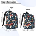 thumbnail image 4 of Balery Colorful Mushrooms Vintage Canvas Backpack for Men and Women - Large Capacity, Durable Travel Laptop Bag for School, Work, Hiking, and Outdoor Activities, 4 of 7