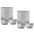 thumbnail image 1 of Gancho adhesivo Luckyiren de acero inoxidable Razor Holder (paquete de 2), 1 of 5