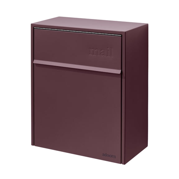 Wall Mount Mailbox - Large, Anti-Theft Locking Mailbox, Weatherproof Mailboxes for Outside The House, 13.5" H x 15" L x 5.5" D (Malbec)
