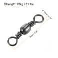 thumbnail image 2 of Uxcell Fishing Barrel Swivels Solid Ring Terminal Tackle for Freshwater Fishing Black 61lb, 2 of 4