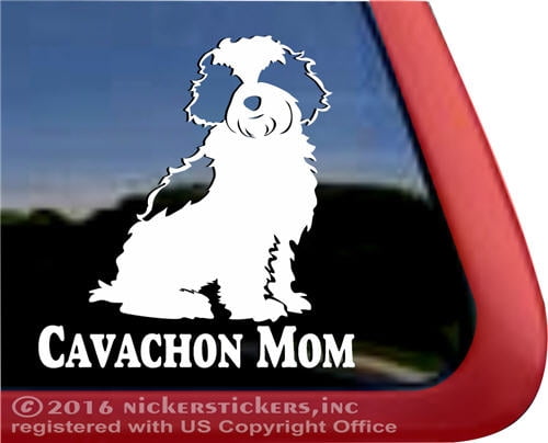 Cavachon Mom | High Quality Vinyl Dog Window Decal