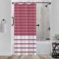 thumbnail image 3 of Stall Fabric Shower Curtain 36Wx72H inch,RV Red and White Striped Bathroom Shower Curtains,T ü rkiye Stripe Modern Farmhouse Bath Curtain with Hooks,Waterproof Fabric, 3 of 6