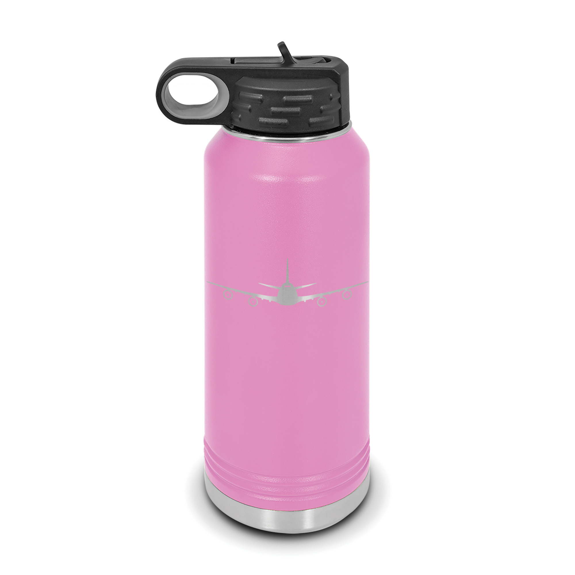 747 Water Bottle 32 oz - Laser Engraved w/ Flip Top Removable Straw ...