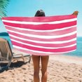 thumbnail image 5 of Toalla de playa de gran tamaño para adultos - Toalla de piscina ligera de poliéster a rayas | Toalla de viaje de baño sin arena de secado rápido para hombres y mujeres para acampar | 59x27 pulgadas, 5 of 5
