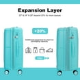 thumbnail image 4 of Luggage Sets of 3 Piece, Expandable Hardshell Suitcase with Double Spinner Wheels, Luggage Sets Lightweight Durable Suitcase, (20/24/28), Lake Blue, 4 of 9