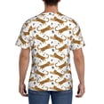 thumbnail image 3 of Bixox Men's Leopard Print Printed Short Sleeve Skinny Athletic T-Shirt, 3 of 6