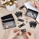 thumbnail image 3 of Organizador portátil de collares negro de 10 piezas, sin enredos, con 4 bolsas. Incluye organizador de joyas, tarjetero y estuche universal para guardar joyas., 3 of 9