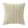 thumbnail image 2 of VCNY Home Dublin 18" x 18" Cream Cable Knit Cotton Decorative Pillow, 2 of 5