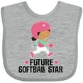 thumbnail image 3 of Inktastic Future Softball Star Cute Girls Girls Baby Bib, 3 of 4