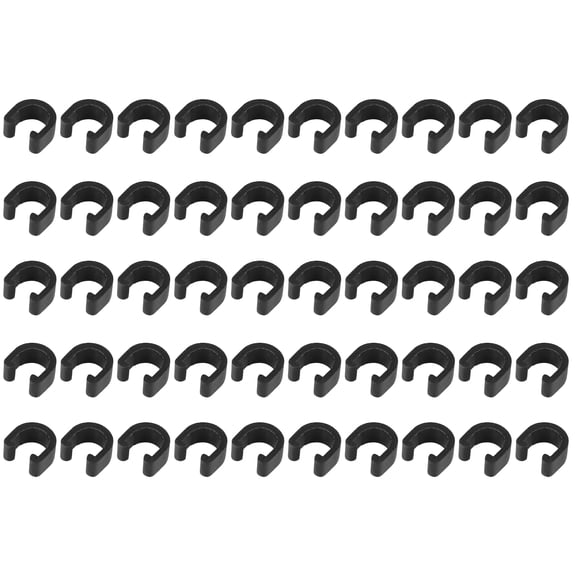 100pcs Brake Cable Clip C Style Clamp Plastic Black for Mountain Bike Road Bicycle Folding Bike