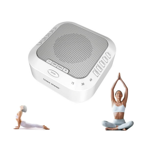 Sound Machine Solfeggio Frequencies,White Noise Sound Machine,28 Soothing Sounds,3 Colors Night Light,Ultra Long Battery Life,for Yoga, Rest, Thinking, Writing,Meditation,Sleeping