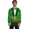 Faux Real Shamrock Suit Tuxedo T Shirt for Adult Men St Patricks Day & Halloween Costume, Size X Large, Green