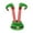 Green, variant on Christmas Elf Stuffed Legs Stuck Tree Topper Decorations -Xmas Holiday Indoor Outdoor Decor Party Ornaments