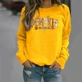 thumbnail image 5 of Yteetum Pumpkin Print Sweatshirts for Women Halloween Thanksgiving Print Crewneck Hoodless Sweatshirt Tops Womens Casual Pumpkin Season Print Round Neck Loose Fits Long Sleeve Sweatshirts Fall Trendy, 5 of 6
