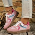 thumbnail image 2 of Pandaie Women's Classic Retro Fashion Sneakers Soft Sole Trendy Platform Low Top Casual Walking Shoes for Daily Wear Walking Outfits Red 8.5, 2 of 8