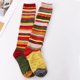 thumbnail image 3 of Medias de rayas de colores, calcetines de algodón para mujer, calcetines casuales de colores, estilo europeo y americano, calcetines hasta la rodilla de Halloween y Navidad coloridos, 3 of 6