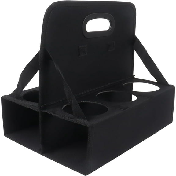 LZLINGMEI Cup Drink Carrier with Handle, 6-Cups Folds flat Reusable Cup Holder Carrier with Handle, Drink Delivery Carrier