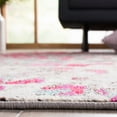 thumbnail image 5 of SAFAVIEH Madison Candelario Abstract Polka Dots Area Rug, Grey/Red, 5' x 5' Round, 5 of 8