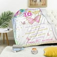 thumbnail image 2 of 16th Birthday Gifts for Girls, Best Sweet 16 Gifts for Girls, 16 Year Old Girl Gift Ideas, Cool Present for 16 Year Old Girl, Happy Sweet Sixteen Birthday Party Decorations Throw Blanket 50"X60", 2 of 6