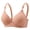 Khaki, variant on Women's Bras Wireless Under $5 Solid Color Back Buckle Thin Style Ventilate Bra Without Steel Rim