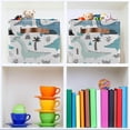 thumbnail image 6 of GZHJMY Dinosaur Rectangular Storage Bins, 2 PCS Collapsible Toy Storage Bins, Waterproof Canvas Rectangular Storage Bin with Leather Handles for Home Closets Offices,Bedrooms,Kids Toy, Gift Baskets, 6 of 6