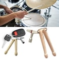 thumbnail image 3 of Miniature Drumstick Keychain With Lock Light weight Percussion Practice Tool Metal Percussion Accessory, 3 of 11
