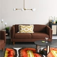 thumbnail image 3 of Creative Co-Op Atley Modern Upholstered High Sided Sofa with Solid Wood Legs, Vintage Brown, 3 of 9