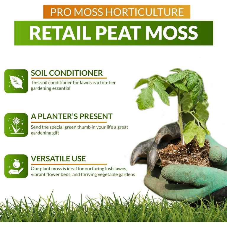 Premier Horticulture Pro Moss Horticulture Retail Peat Moss, 1 Cubic Feet 