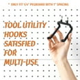 thumbnail image 4 of HUHOLE Pegboard Hooks and Accessories, Peg Board Tool Utility Hooks, Heavy Duty, Black, 10 Pack, 4 of 8