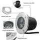 thumbnail image 2 of Foco empotrable LED para exteriores, paquete de 2, 3 W, IP65, foco empotrable LED redondo para terraza, 270 lúmenes, lámpara de iluminación para jardín al aire libre, para jardín, camino, patio, garaj, 2 of 5