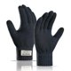 thumbnail image 1 of Guantes gruesos de terciopelo para invierno, de poliéster, compatibles con pantallas táctiles, con abertura para los dedos, estampado de piña a la moda, resistentes al viento., 1 of 5