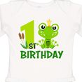 thumbnail image 4 of Inktastic 1st Birthday Prince Frog Boys Long Sleeve Baby Bodysuit, 4 of 5