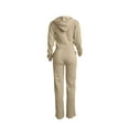 thumbnail image 4 of Seyurigaoka Women Juniors Trousers Set Hooded Long Sleeve Sweater Drawstring Pants Suit, 4 of 5