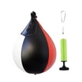 thumbnail image 2 of Saco de boxeo con bola de golpeo, bola de velocidad colgante para ejercicios, saco de golpeo para entrenamiento deportivo, , boxeo y fitness. Negro blanco rojo, 2 of 8