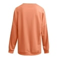 thumbnail image 5 of Fiaer,Women's Casual Crew Neck Sweatshirt Loose Soft Long Sleeve Pullover Plus Size Solid Trendy Cozy Tops Orange XXL, 5 of 6