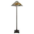 thumbnail image 2 of Dale Tiffany 2-Light Metal & Art Glass Floor Lamp in Fieldstone/Amber, 2 of 3