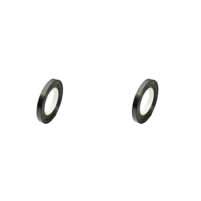 Bearachild Rollo de cinta de plástico para envolver regalos decorativos, piezas de artesanía, suministros para manualidades, accesorios de boda negro 2piezas