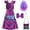Purple, variant on Halloween Costumes Rise of Red Cosplay 5Pcs, Top, Skirt, Handbag, Gloves and Wig Outfit, Full Dress-Up for Anime Themed Party Events