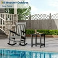thumbnail image 7 of Towallmark Square HDPE Outdoor Side Table, Durable Adirondack Patio End Table, Weather Resistant & Easy To Assemble, For Beach Porch (Black), 7 of 7