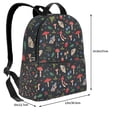 thumbnail image 4 of Lsque Forest Flora and Insects Pattern Backpack – School Travel Canvas Daypack with Ergonomic Padded Straps, Multiple Compartments & Leather Handle, 4 of 5