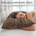 thumbnail image 5 of Old Wooden Board Pillow Covers 16"x24", Country Farmhouse Wooden Planks Brown Soft Brushed Microfiber Breathable Throw Pillow Covers, Pillowcase with Zipper for Couch Sofa Bedroom Living Room, 5 of 9