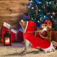thumbnail image 4 of RedBrown Santa Claus Dog Costume, Cozy Dog Christmas Outfit, Santa Rider Pet Christmas Costume, Birthday Christmas Gift for Dog Lover Christmas Party, M, 4 of 6